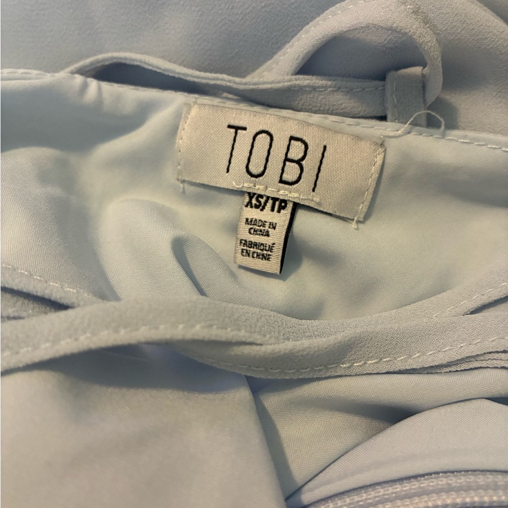 Tobi Sky Blue Rise Above Maxi Dress with Slit. XS - Picture 10 of 12